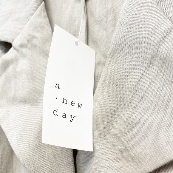 A New Day Women's Tie Waist Midi Shirtdress Khaki Size Small - Picture 5 of 6